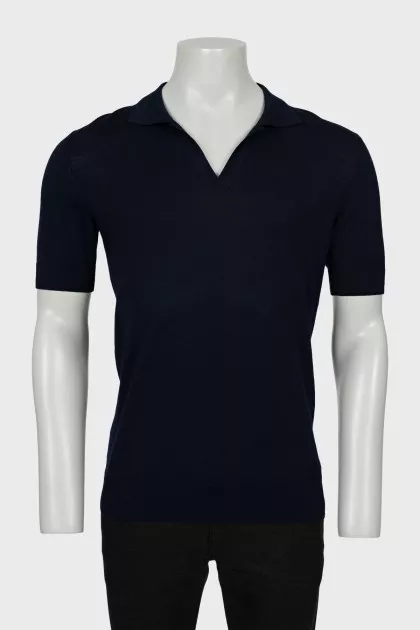 Men's blue wool jumper