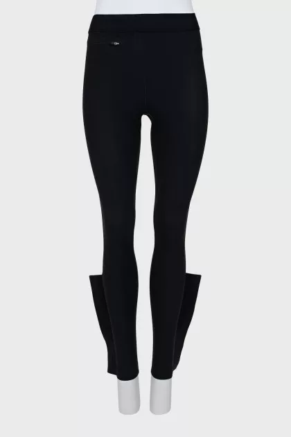 Sports leggings with zippers