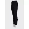 Sports leggings with zippers