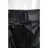 Wide black bermuda shorts