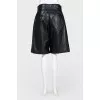 Wide black bermuda shorts