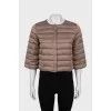 Cropped quilted jacket with zip