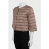 Cropped quilted jacket with zip