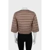 Cropped quilted jacket with zip