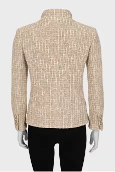 Fitted jacket with massive buttons
