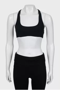 Sports top with logo on the back