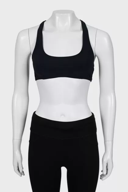 Sports top with logo on the back