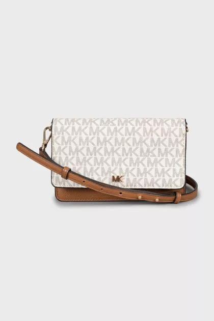 Crossbody bag with signature print