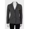Fitted jacket with patch