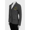 Fitted jacket with patch