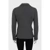 Fitted jacket with patch