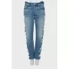 Jeans with ripped effect on the sides