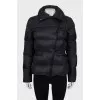 Quilted puffer jacket with a high collar