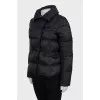 Quilted puffer jacket with a high collar