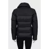 Quilted puffer jacket with a high collar