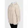 Loose windbreaker with golden zipper