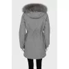 Fitted parka with fur