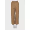 Beige trousers with raised seams