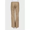 Suede trousers with elastic band