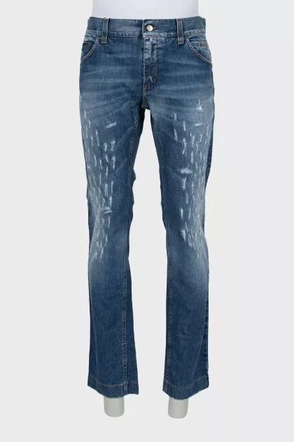Men's distressed jeans with tag
