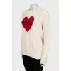 Textured sweater with brand logo