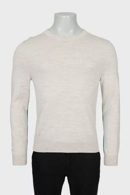 Men's jumper with contrast inserts