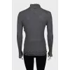 Gray turtleneck with torn effect
