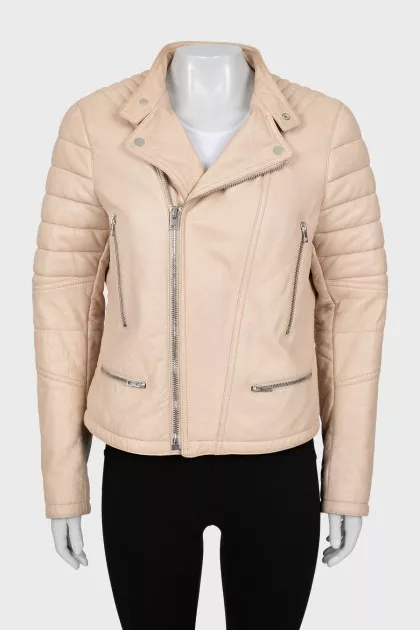 Quilted leather jacket