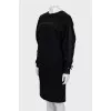 Sweatshirt dress with a cutout on the back