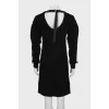 Sweatshirt dress with a cutout on the back