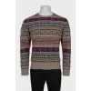 Men's sweater with pattern