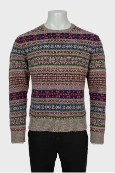 Men's sweater with pattern