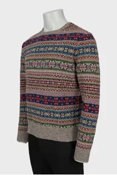 Men's sweater with pattern