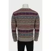 Men's sweater with pattern