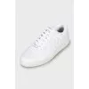 Men's leather sneakers with tag