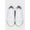 Men's leather sneakers with tag