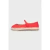 Textile espadrilles with tag