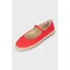 Textile espadrilles with tag