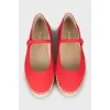 Textile espadrilles with tag