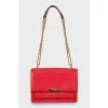 Jade leather shoulder bag
