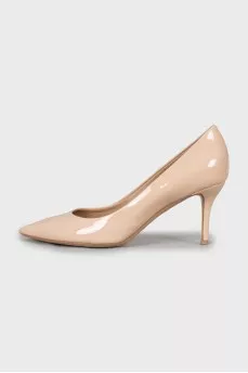 Patent leather pumps