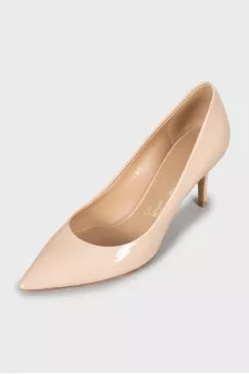 Patent leather pumps