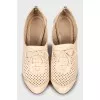 Ankle boots with perforated leather