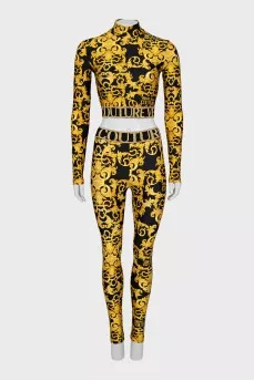 Sports suit with a signature print