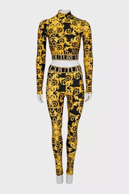 Sports suit with a signature print