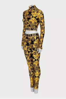 Sports suit with a signature print