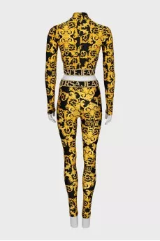Sports suit with a signature print