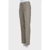 High-waisted trousers with creases