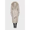 Quilted down jacket with sleeve decoration