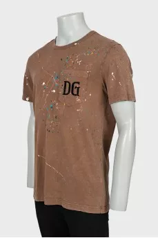 Men's Loose T-Shirt with Patch Pocket